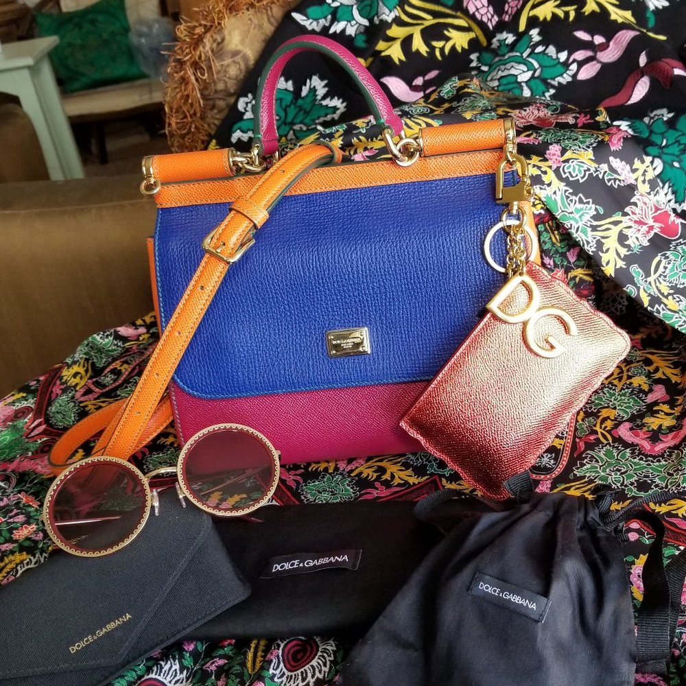 DOLCE & GABBANA Limited Edition Color-Blocked Sicily Medium
